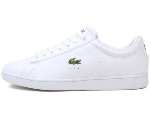 Fede lacoste sneakers med all white tema og cool farve, de perfekte hvide sneakers