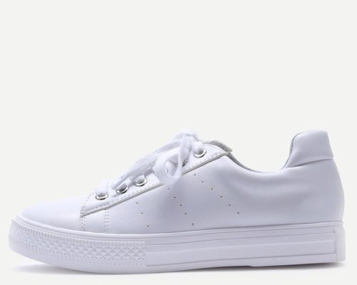 Sneakers til kvinder i hvid fra veraldo sko low cut